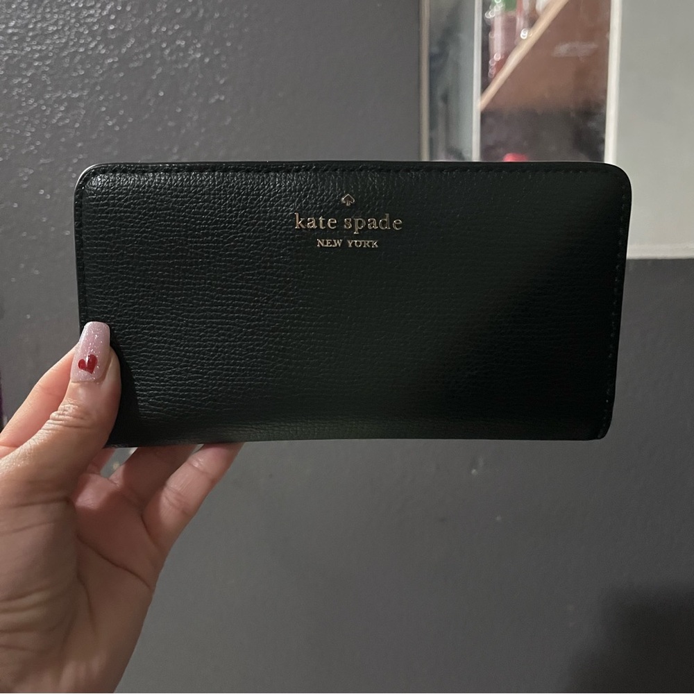 Kate Spade Darcy Large Slim Bifold Wallet Black